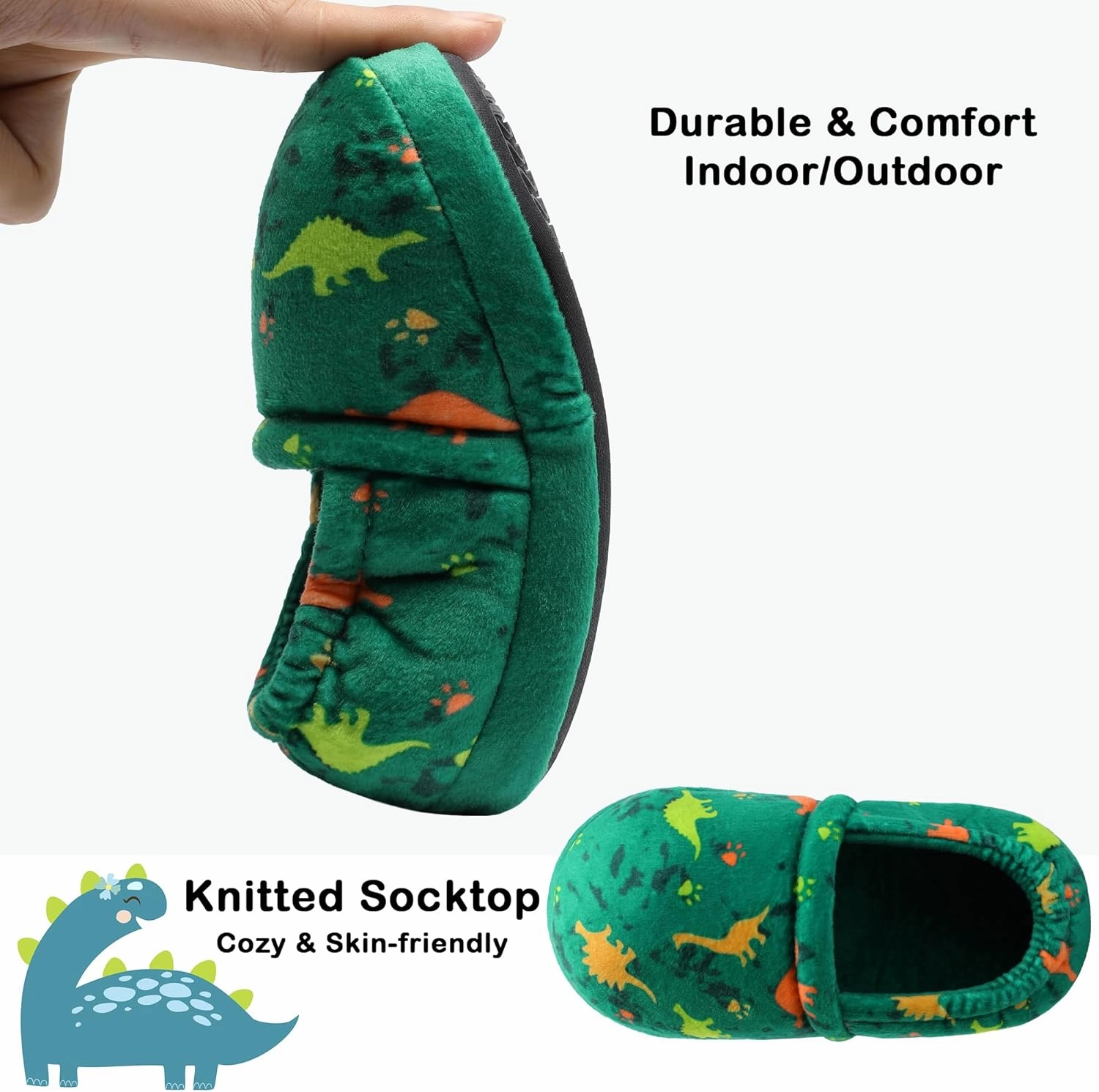 Kids Slippers Boys House shoes Anti Skid Bedroom Dinosaur