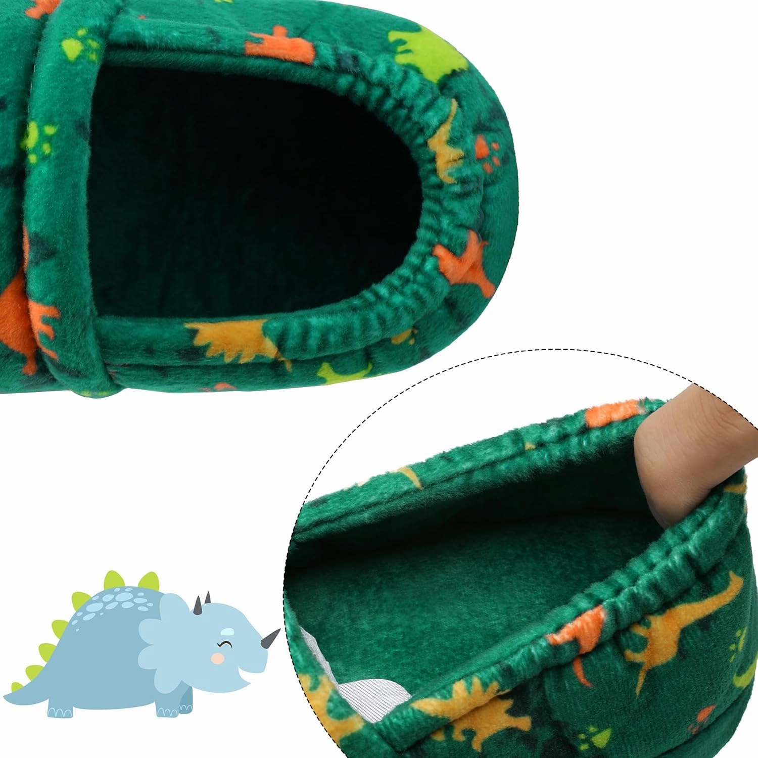 Kids Slippers Boys House shoes Anti Skid Bedroom Dinosaur
