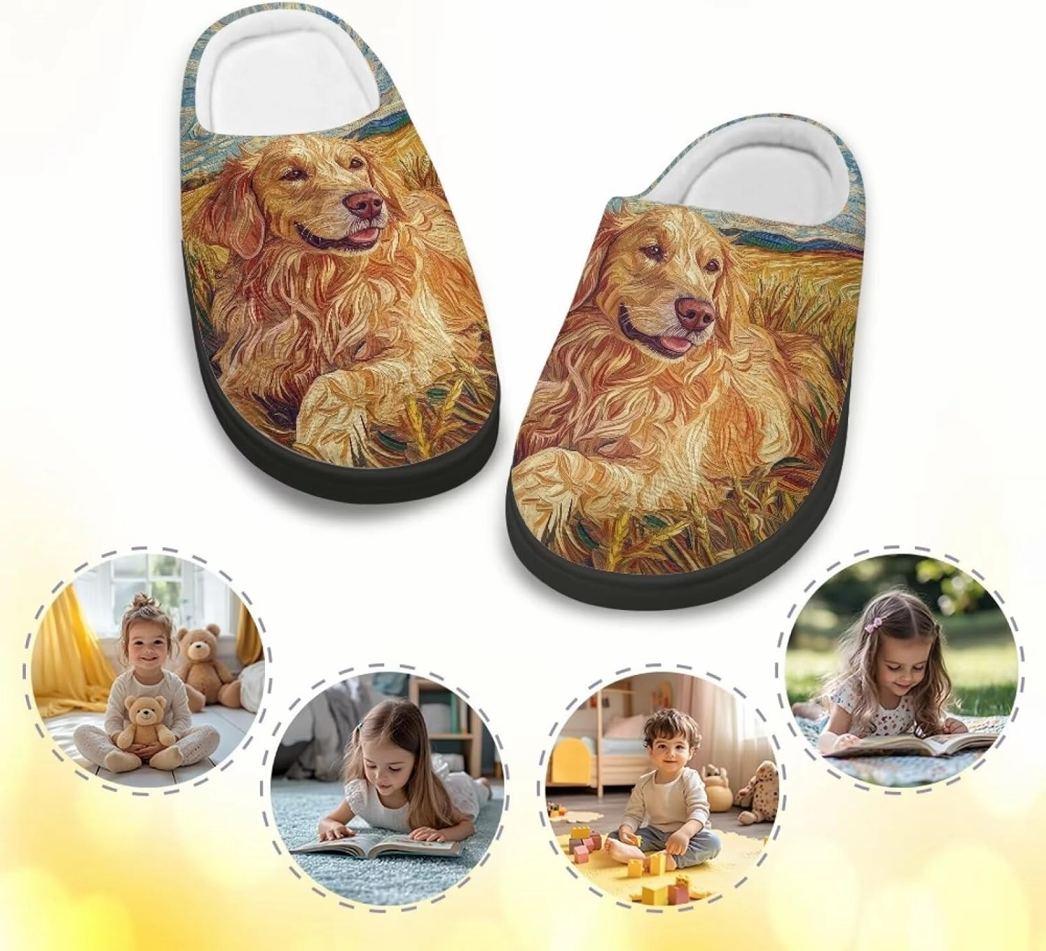 Kids Winter Slippers for Boys Girls Soft Plush Warm Slippers Indoor Non Slip Flannel Fuzzy House Cotton Shoes US 9-15
