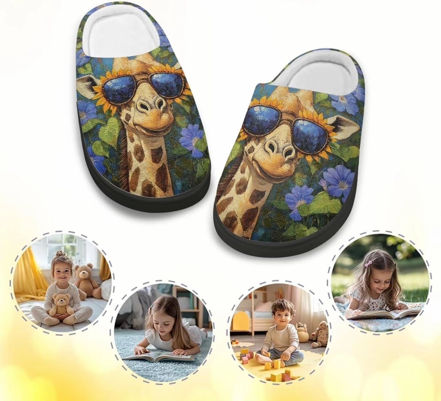 Kids Winter Slippers for Boys Girls Soft Plush Warm Slippers Indoor Non Slip Flannel Fuzzy House Cotton Shoes US 9-15