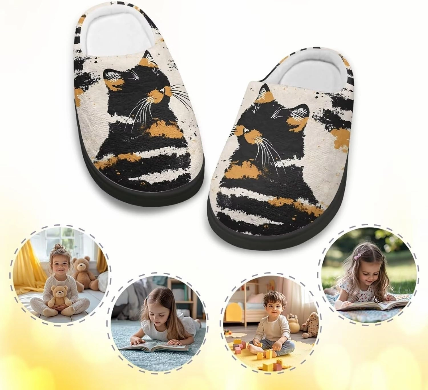 Kids Winter Slippers for Boys Girls Soft Plush Warm Slippers Indoor Non Slip Flannel Fuzzy House Cotton Shoes US 9-15