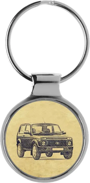 KIESENBERG Key Chain Ring Keyring Gift for Lada Niva 4x4 WAS-21214 Fan A-4709
