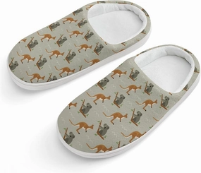 Koala in Tree And Kangaroo Australia Print Slippers for Boys Girls Home Cotton Slippers Non-Slip Warm Little Kids Slippers