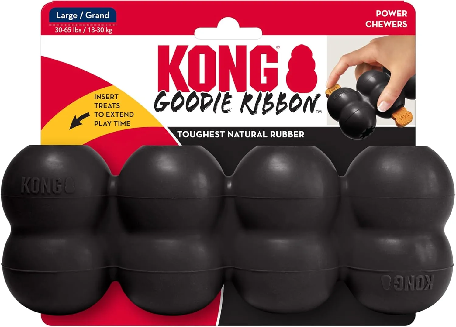 KONG Extreme Goodie Ribbon - Stuffable Dog Toy for Play - Chew Toy Satisfies Natural Chewing Instincts - for Large Dogs