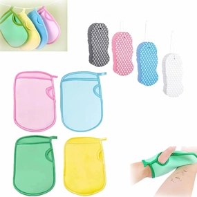Korean Skin Scrubber Sponge, Korean Skin Scrubber Exfoliator, Super Soft Exfoliating Bath Sponge, Soft Exfoliating Bath Sponge, Magic Exfoliating Bath Sponge, Skin Friendly and Reusable (Mix-8Pcs)