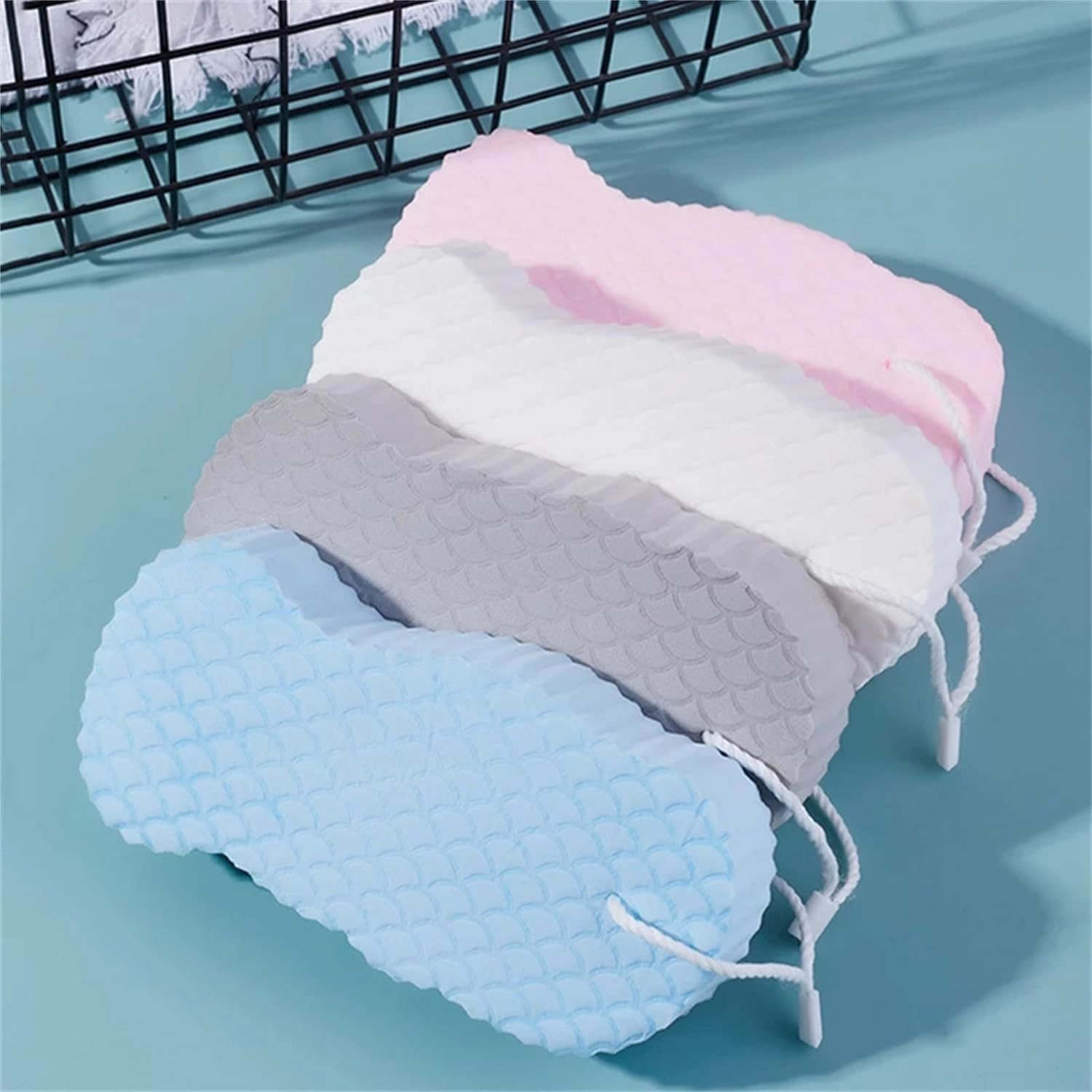 Korean Skin Scrubber Sponge, Korean Skin Scrubber Exfoliator, Super Soft Exfoliating Bath Sponge, Soft Exfoliating Bath Sponge, Magic Exfoliating Bath Sponge, Skin Friendly and Reusable (Mix-8Pcs)