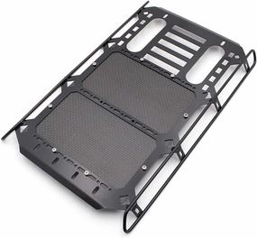 KYX Racing Metal Roof Rack with Carbon Fibre Panel 253x168mm Upgrades Parts Accessories for RC Crawler Car Traxxas TRX4 G500 Car Body