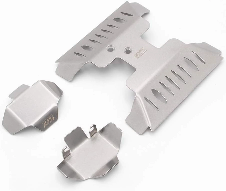KYX Racing Stainless Steel Axle Protective Plate Frame Protector Chassis Guard Board Upgrades Accessories for RC Crawler Car Axial Capra Unlimited Trail Buggy UTB