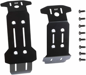 KYX Racing Stainless Steel Black Front Rear Protector Chassis Guard Axle Guard for 1/10 RC Crawler Car Traxxas 1/10 Maxx V2 WideMaxx