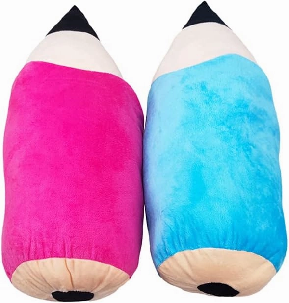 Large Creative Cute Pencil Plush Pillow Cushion, Men and Women Birthday Gifts. Blue-20 Inch