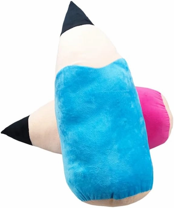 Large Creative Cute Pencil Plush Pillow Cushion, Men and Women Birthday Gifts. Blue-20 Inch