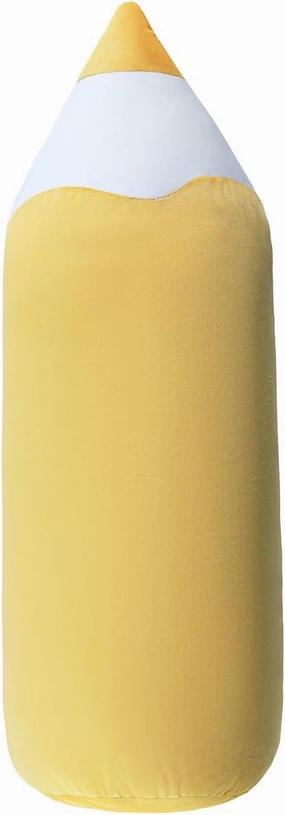 Large Creative Cute Pencil Plush Pillow Cushion, Men and Women Birthday Gifts. Gold-27 Inch