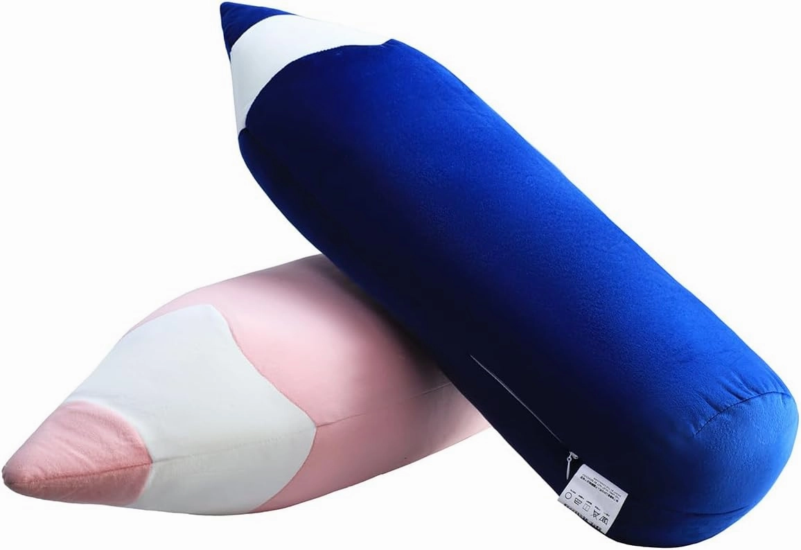 Large Creative Cute Pencil Plush Pillow Cushion, Men and Women Birthday Gifts. Gold-27 Inch