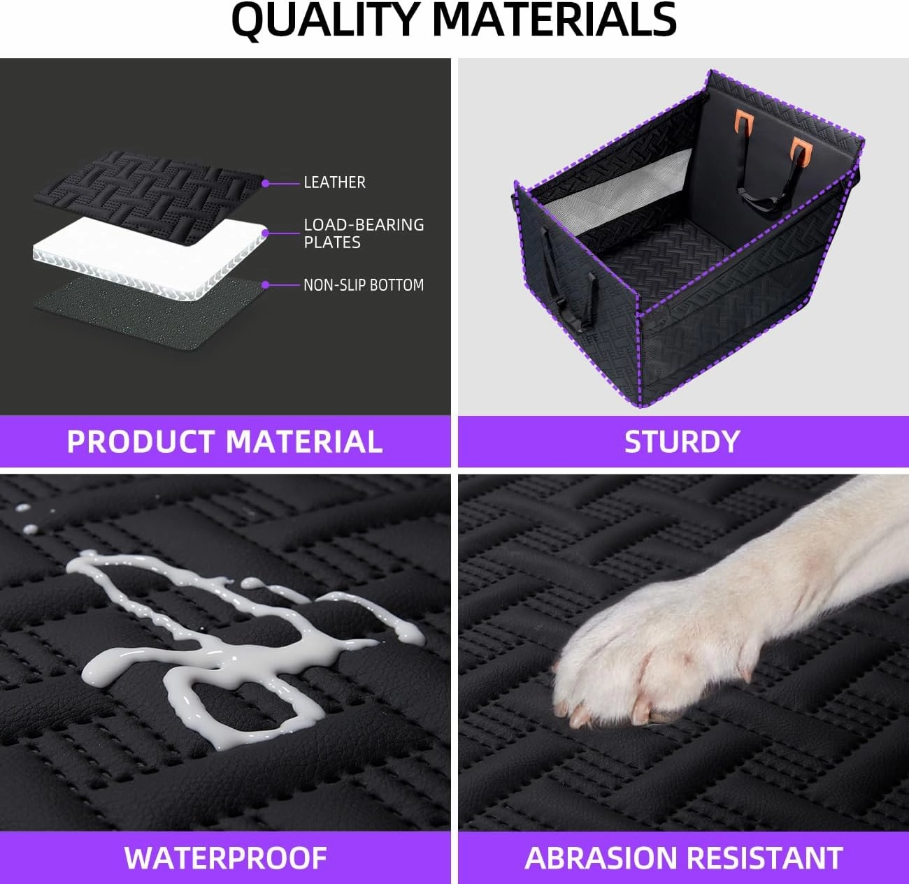 Large Dog Car Seat,PU Leather Back Seat Extender for Dogs,Waterproof Dog Seat Cover for Backseat, Pet Bed for Car Hammock