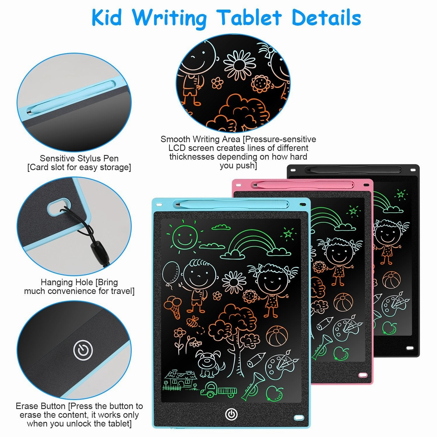 LCD Writing Tablet Electronic Colorful Graphic Doodle Board