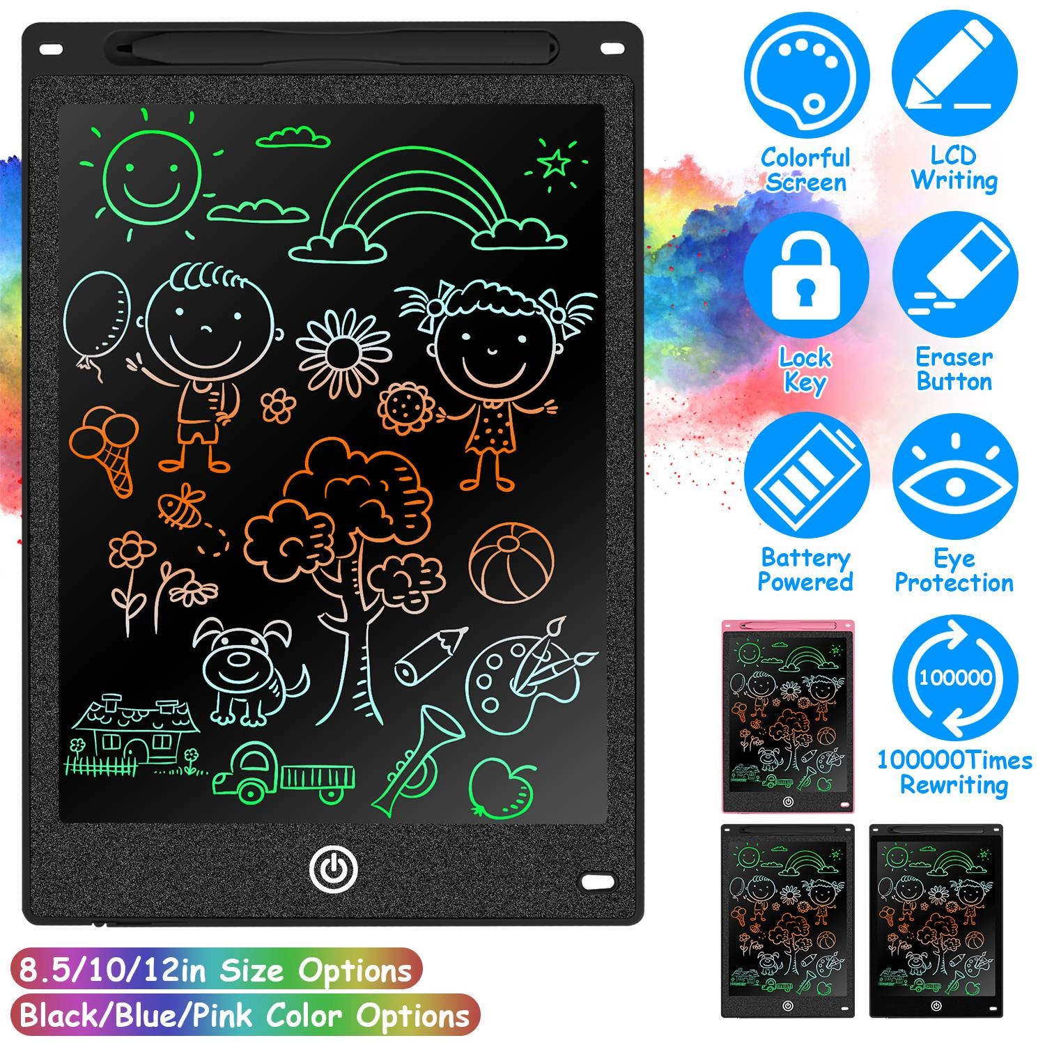 LCD Writing Tablet Electronic Colorful Graphic Doodle Board