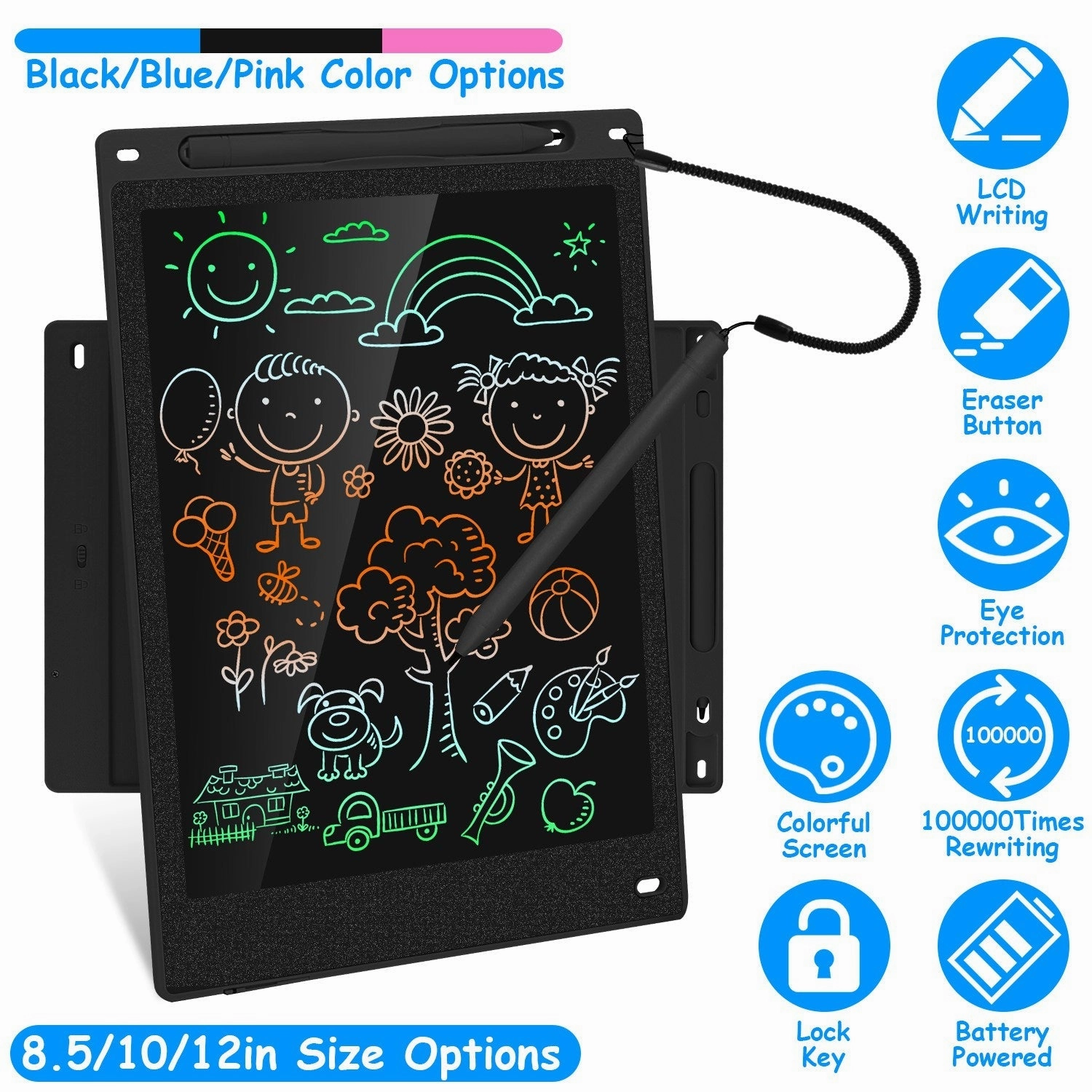 LCD Writing Tablet Electronic Colorful Graphic Doodle Board