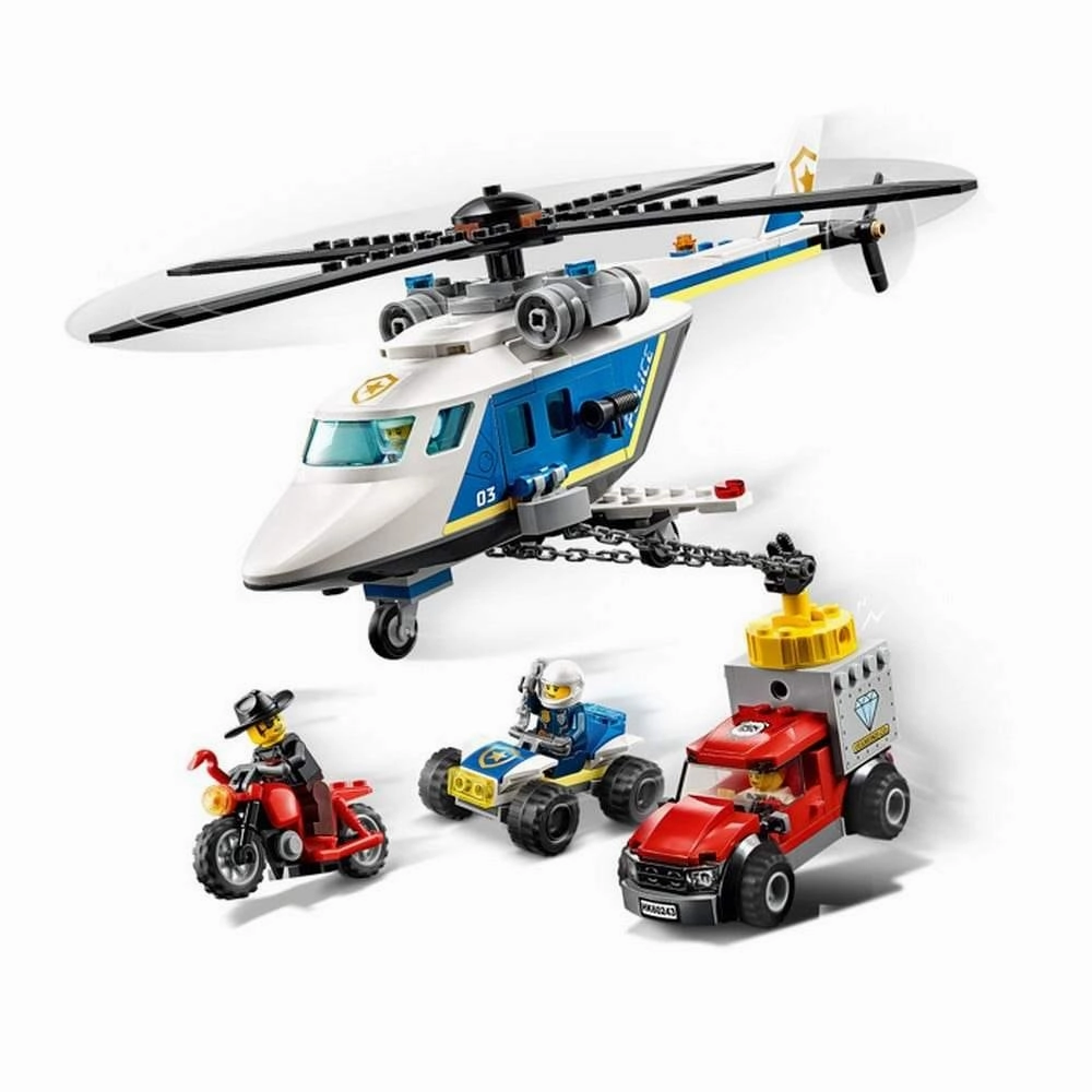 LEGO City -  Urmarire cu elicopterul politiei 60243, 212 piese