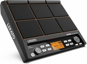LEKATO Percussion Sample Pad, Electric Drum Pad with 9 Velocity-Sensitive Drum Pad, 592  Sounds, Electronic Drum Set Pad Multipad with MIDI out, USB MIDI, AUX, Looper, Metronome, Trigger inputs