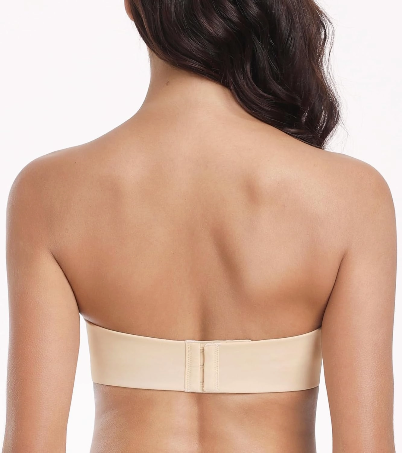 Lemorosy Women's Wireless Push Up Plunge Padded Non-Slip Invisible Strapless Bra