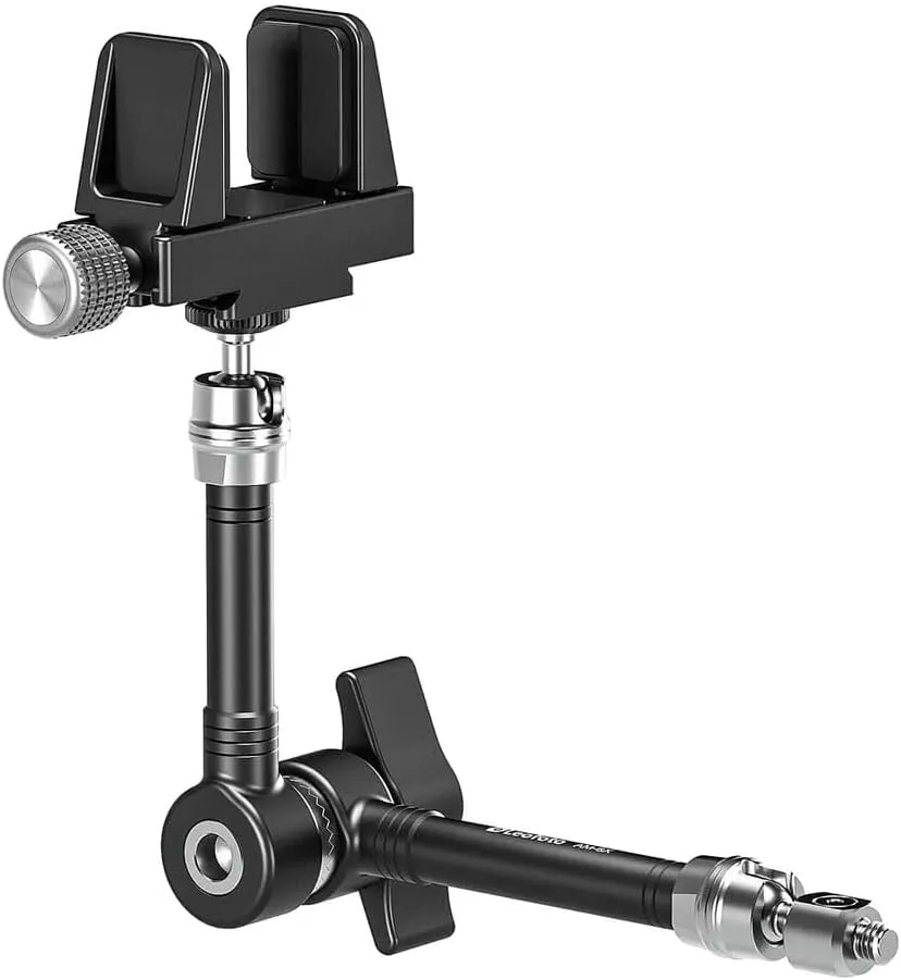LEOFOTO AM-6X Magic Arm with GMC-02 Clamp Set Compatible with Kestrel Weather Meter/Phone, Tripod Mount, 5kg Max Payload (AM-6X-GMC-02)