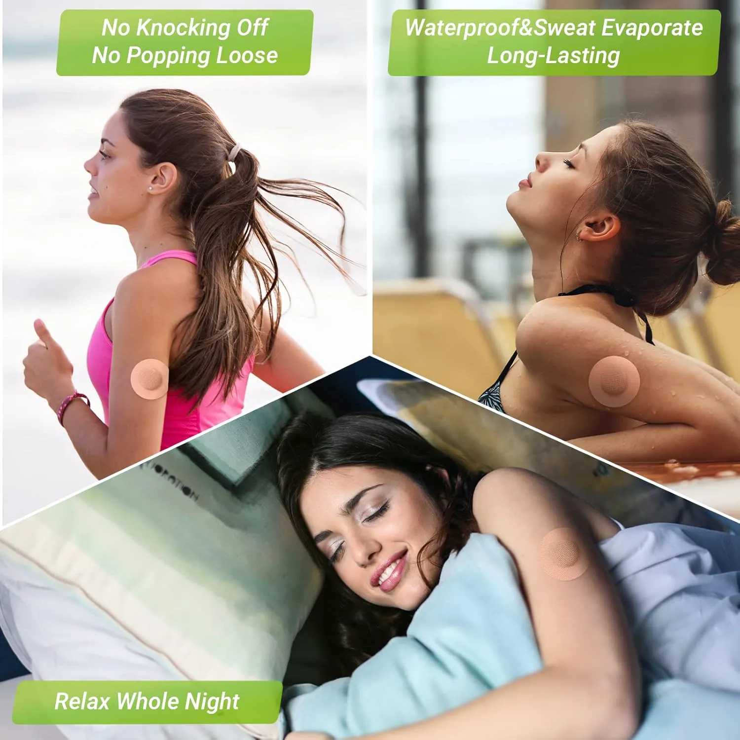 Libre 2 Sensor Covers, 25 Pack Freestyle Libre 2 & Lingo CGM Waterproof Patches, with Protective Hard Shell Cover, Against Bumps and Scratches, Breathable and Hypoallergenic(TAN)