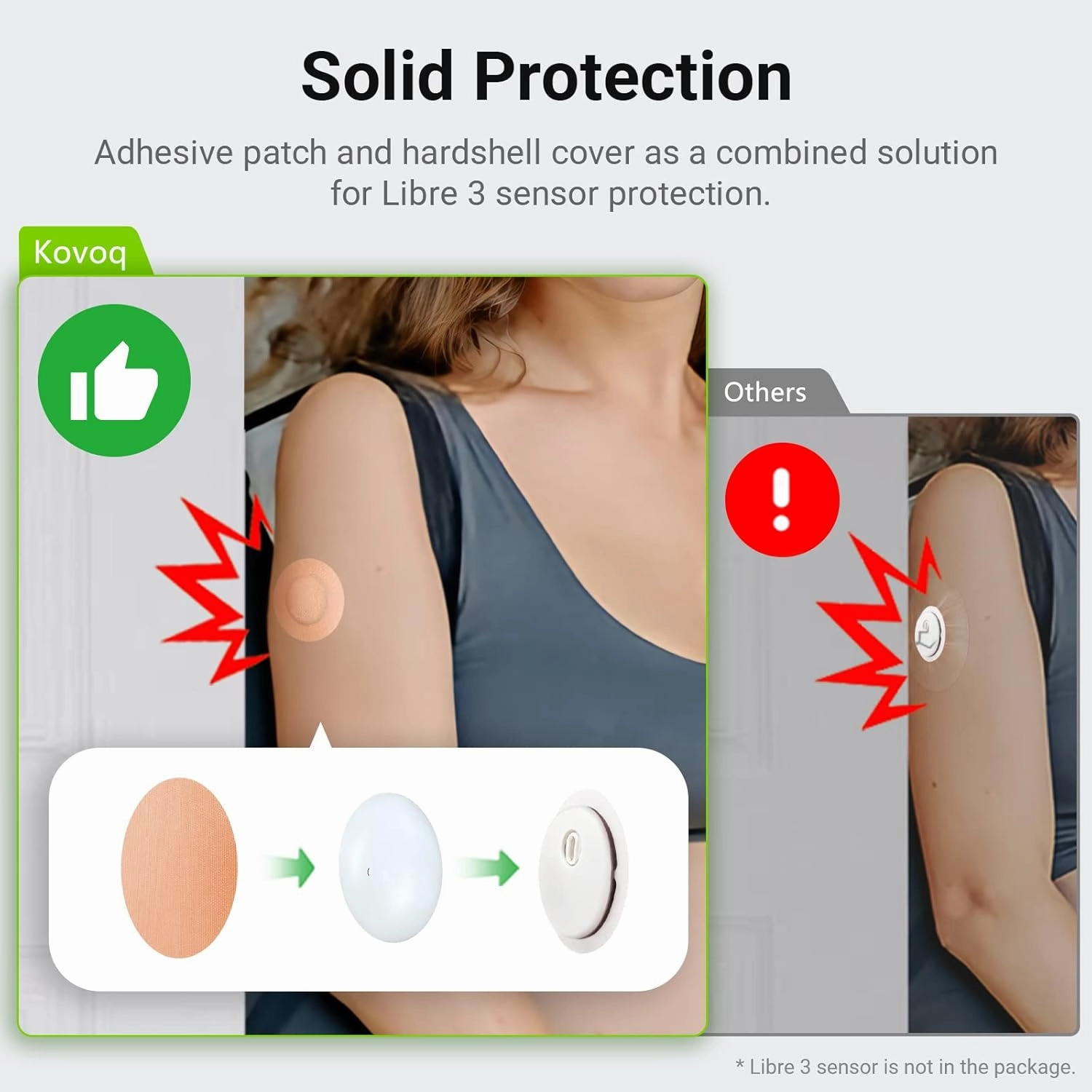 Libre 3 Sensor Covers Premium Pack, 25 Pcs Waterproof Adhesive Patches, 1 Pc Reusable Protective Hardshell Cover, Latex-Free and Hypoallergenic, Giftable Tin Box (Tan)