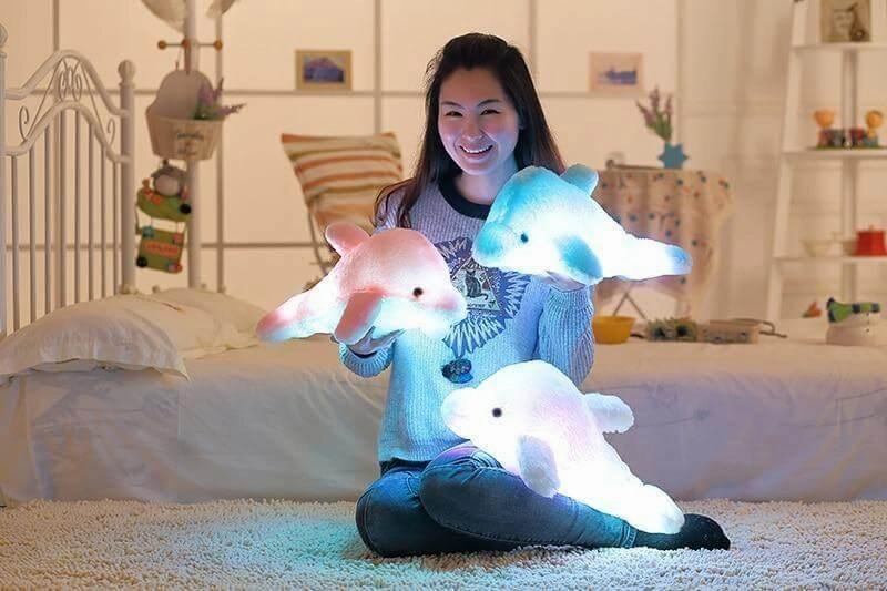 Light-up Plush Dolphin - Creative Stuffed Animal Toy