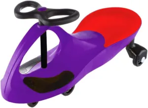 Lil' Rider Wiggle Car Ride On Toy – No Batteries, Gears or Pedals – Twist, Swivel, Go – Outdoor Ride Ons for Kids 3 Years and Up-(M370010), Large, Purple