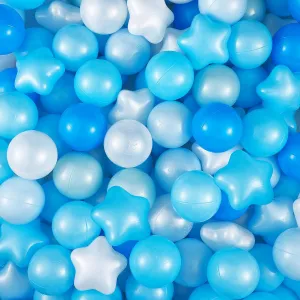 Liliful 500 Pcs Play Ball Crush Proof Play Plastic Balls for Indoor Outdoor Playhouse Tent Crawling Tunnel Birthday Party Decorations, 2.17 Inches, Round and Star