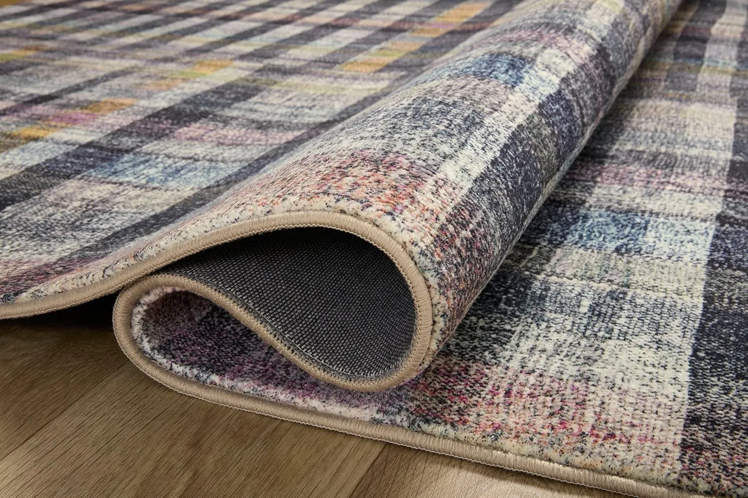 Loloi Chris Loves Julia Humphrey Collection HUM-04 Plum/Multi 2'-3'' x 7'-6'', .38" Pile Height, Runner Rug feat. CloudPile
