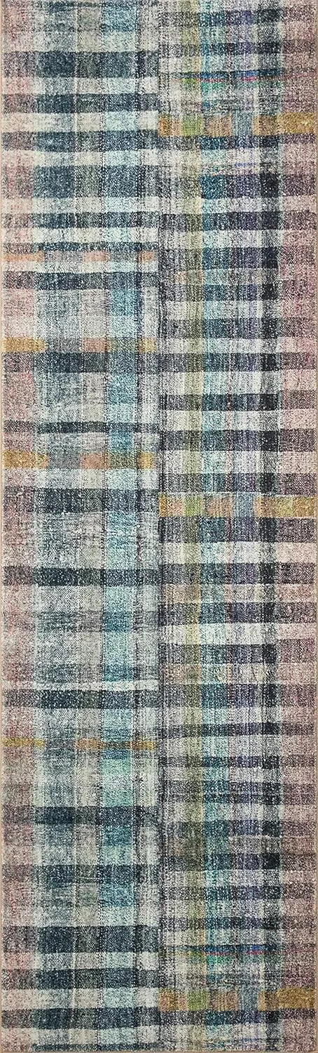 Loloi Chris Loves Julia Humphrey Collection HUM-04 Plum/Multi 2'-3'' x 7'-6'', .38" Pile Height, Runner Rug feat. CloudPile