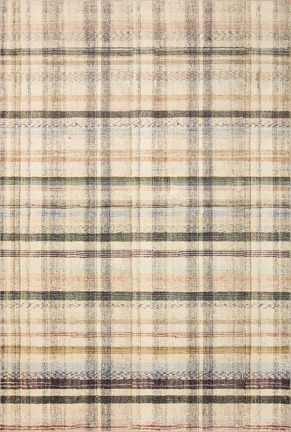 Loloi Chris Loves Julia Humphrey Collection HUM-02 Ivory/Multi 2'-3'' x 7'-6'', .38" Pile Height, Runner Rug feat. CloudPile