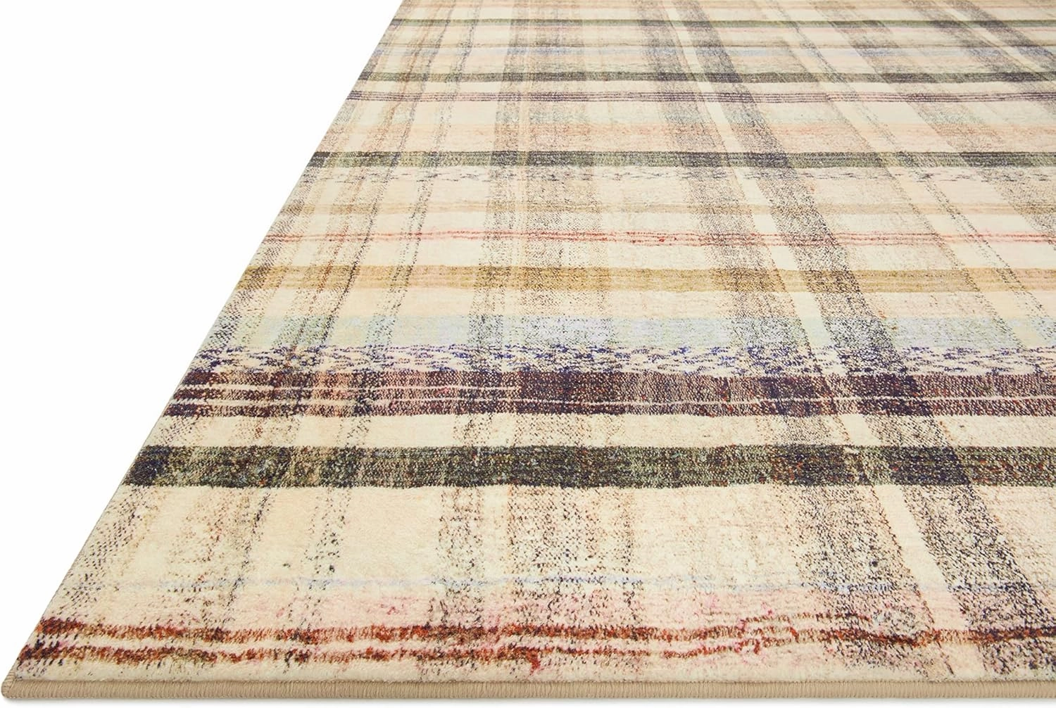 Loloi Chris Loves Julia Humphrey Collection HUM-02 Ivory/Multi 2'-3'' x 7'-6'', .38" Pile Height, Runner Rug feat. CloudPile