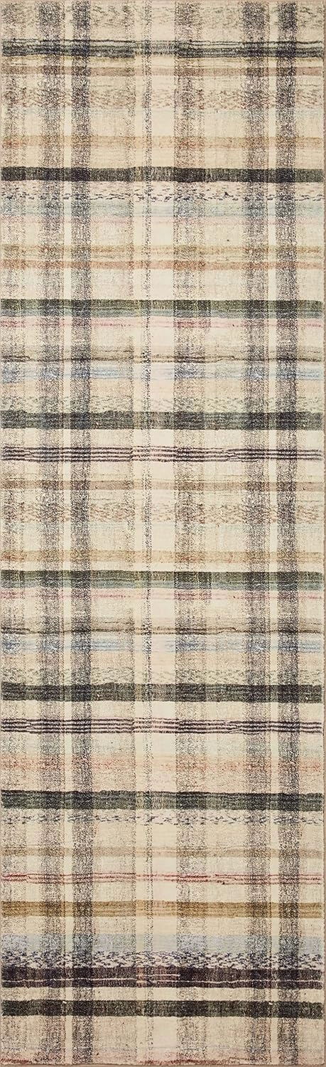 Loloi Chris Loves Julia Humphrey Collection HUM-02 Ivory/Multi 2'-3'' x 7'-6'', .38" Pile Height, Runner Rug feat. CloudPile