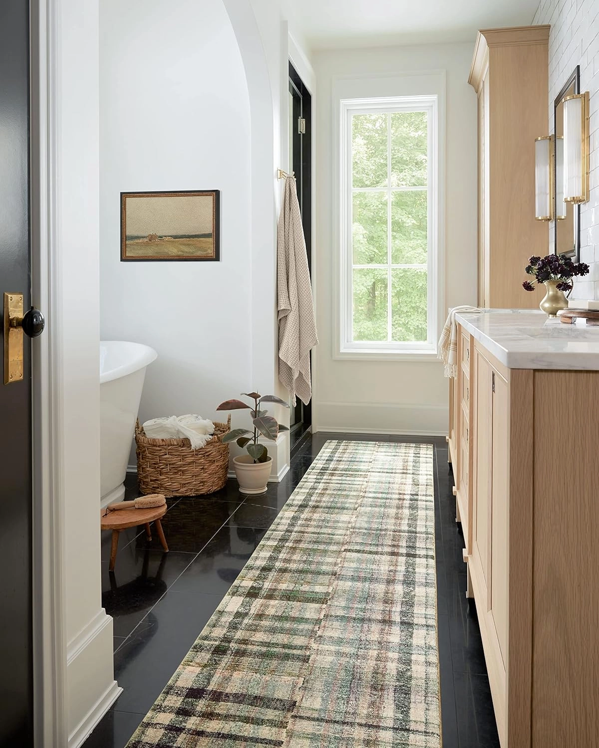 Loloi Chris Loves Julia Humphrey Collection HUM-03 Forest/Multi 2'-3'' x 7'-6'', .38" Pile Height, Runner Rug feat. CloudPile