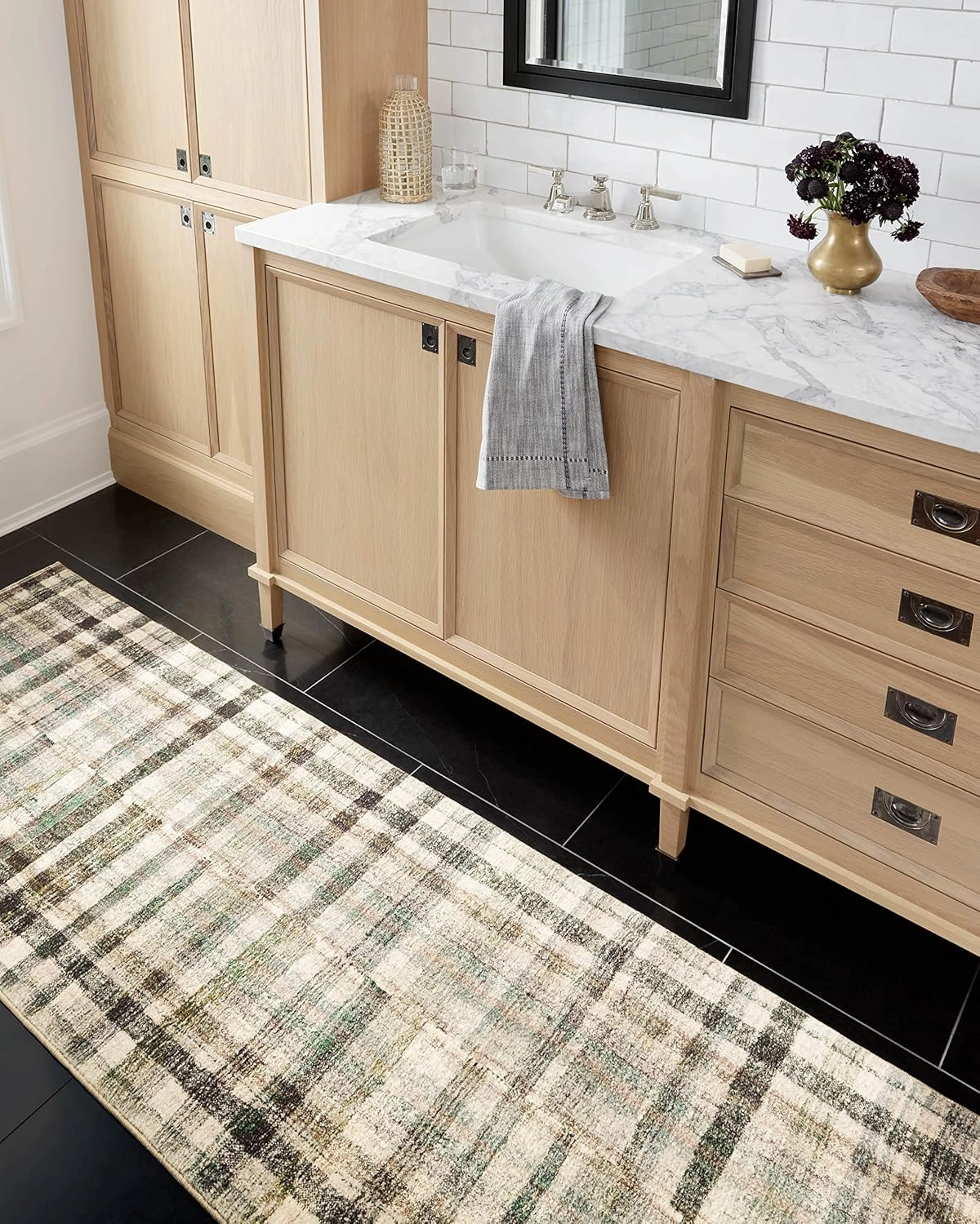 Loloi Chris Loves Julia Humphrey Collection HUM-03 Forest/Multi 2'-3'' x 7'-6'', .38" Pile Height, Runner Rug feat. CloudPile