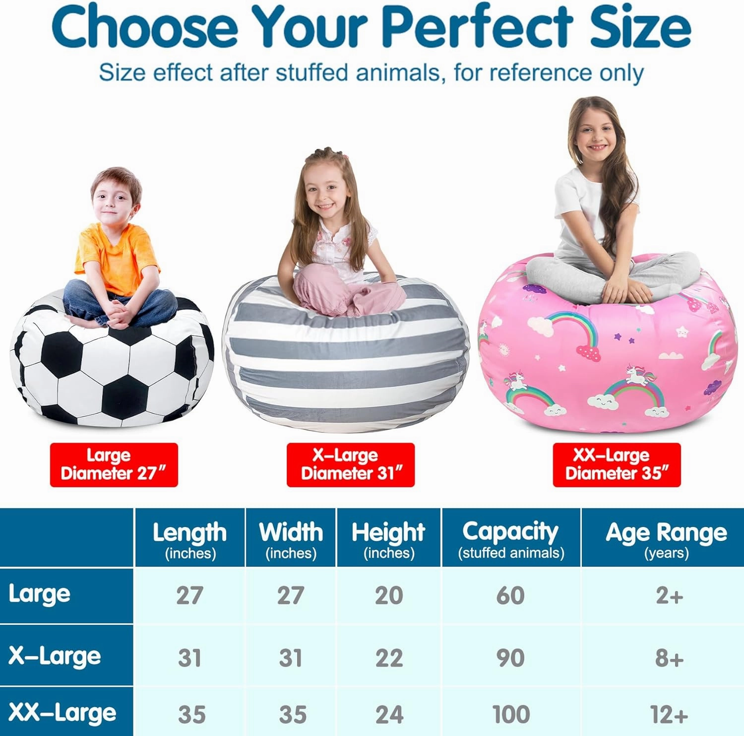 Lukeight Stuffed Animal Storage Bean Bag Chair Cover (No Filling) for Kids, Zipper Beanbag Chair Cover for Organizing Toddler and Kids' Rooms Plush Toys (Camo Velvet, Large)