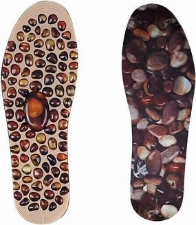 Lymphatic Two-Way Massage Foot Pad with Pebbles, Reflexology Shoe Inserts for Foot Massage, Pain Relief, and Improved Blood Circulation (41-45)