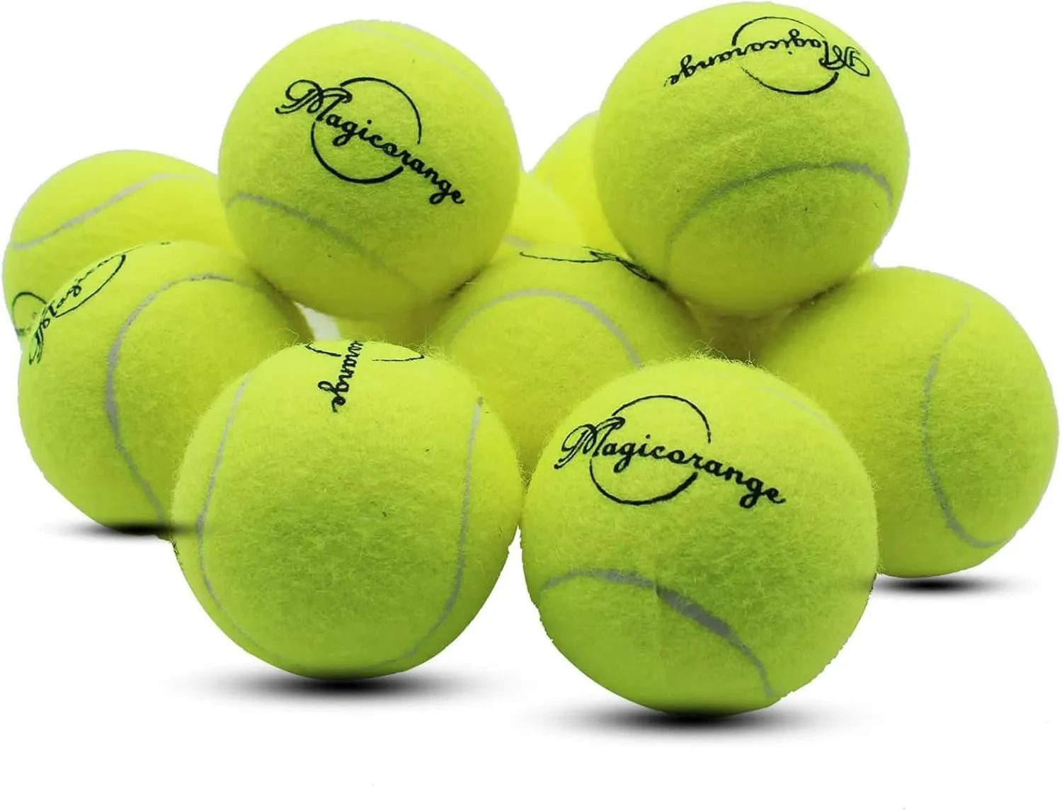Magicorange Tennis Balls, 12 Pack Advanced Training Tennis Balls Practice Balls, Come with Mesh Bag for Easy Transport, Good for Beginner Training Ball