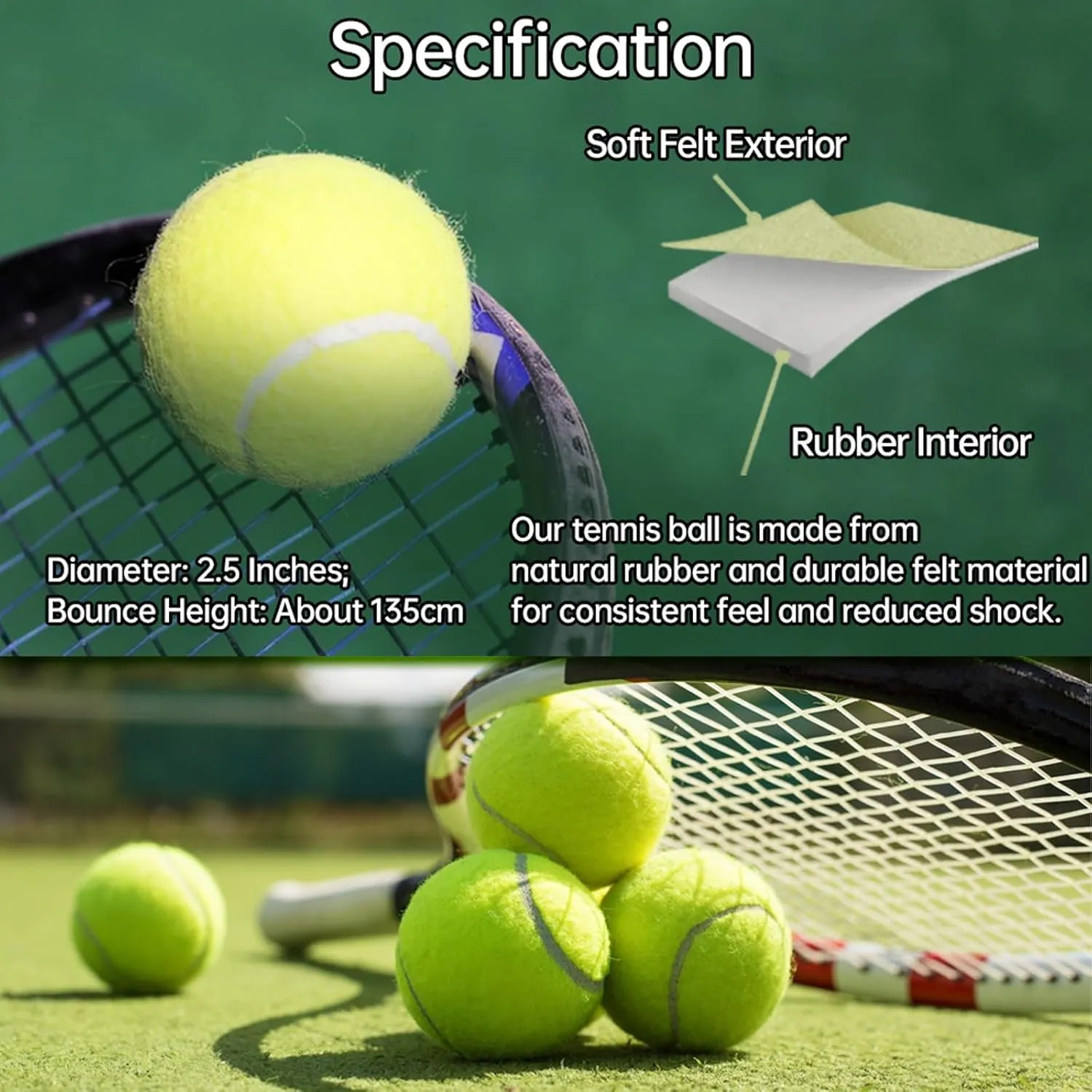 Magicorange Tennis Balls, 30 Pack Advanced Training Tennis Balls Practice Ball, Pet Dog Playing Balls,Good for Beginner Training Ball