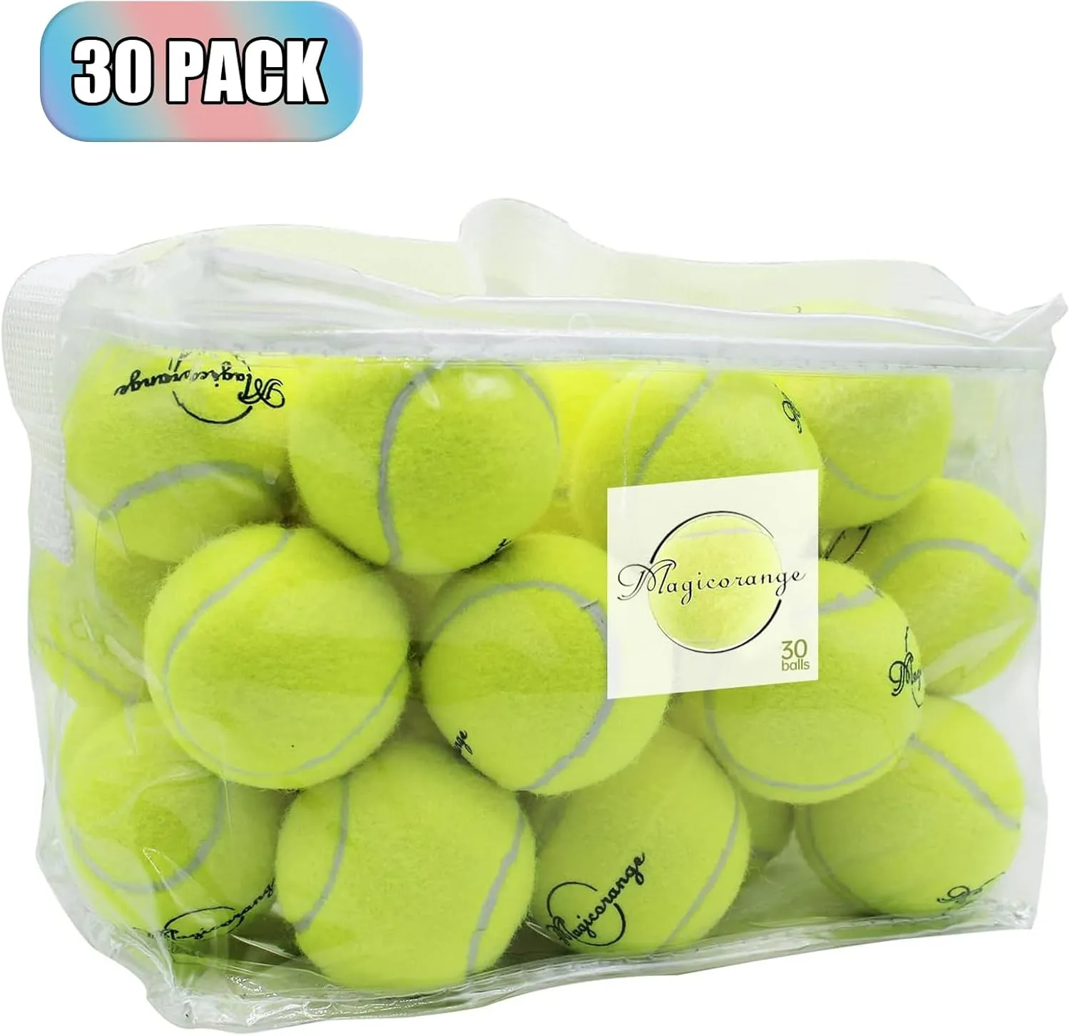 Magicorange Tennis Balls, 30 Pack Advanced Training Tennis Balls Practice Ball, Pet Dog Playing Balls,Good for Beginner Training Ball
