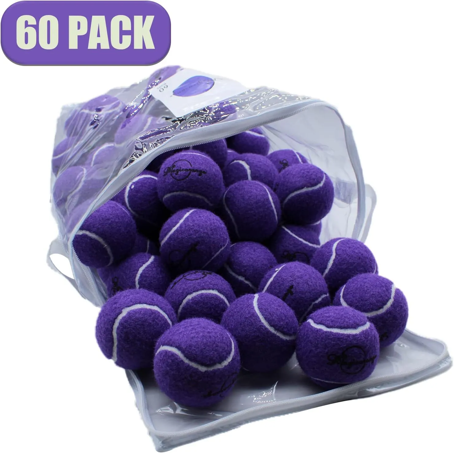 Magicorange Tennis Balls, 60 Pack Advanced Training Tennis Balls Practice Ball, Pet Dog Playing Balls,Good for Beginner Training Ball