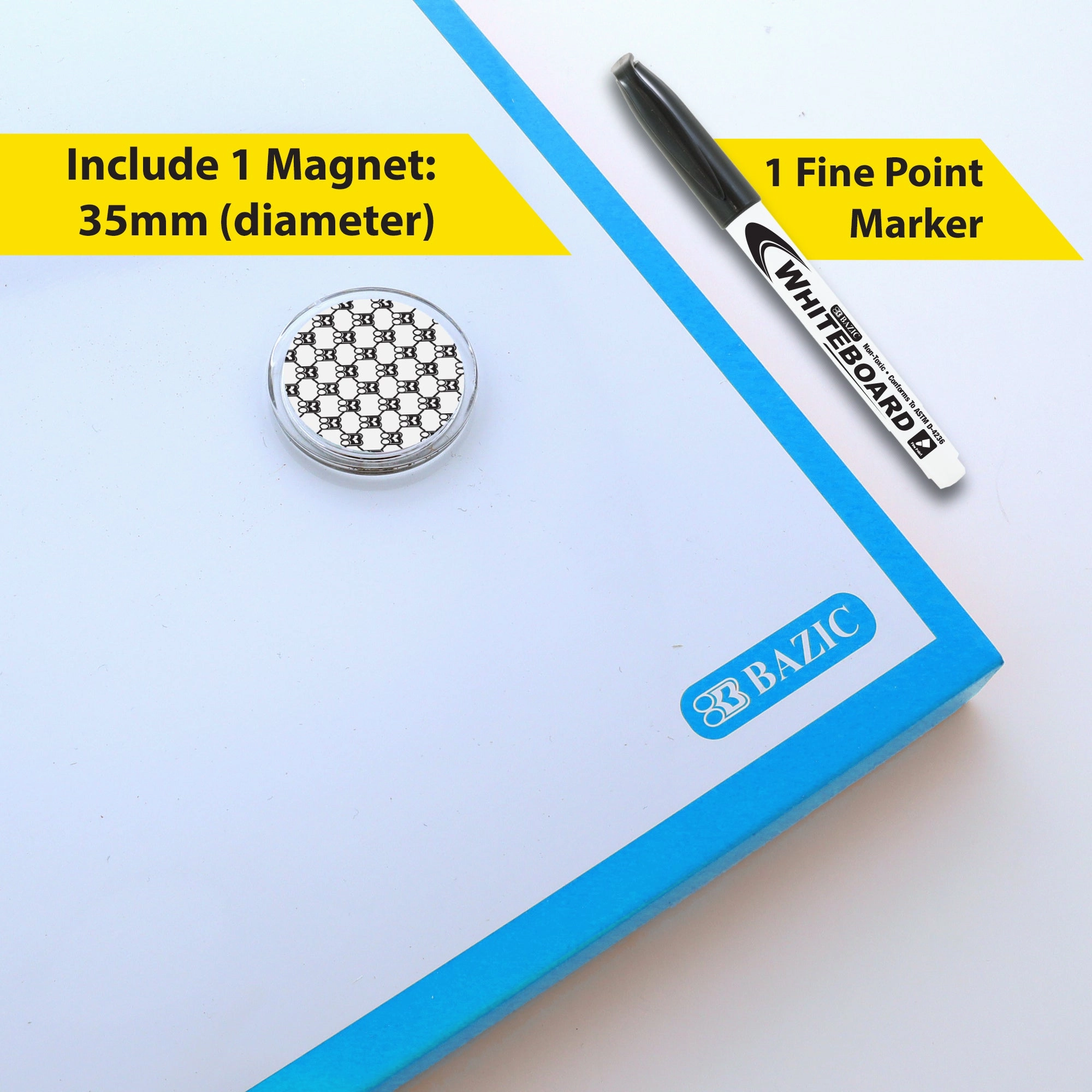 Magnetic Dry Erase Tile 14" x 14"