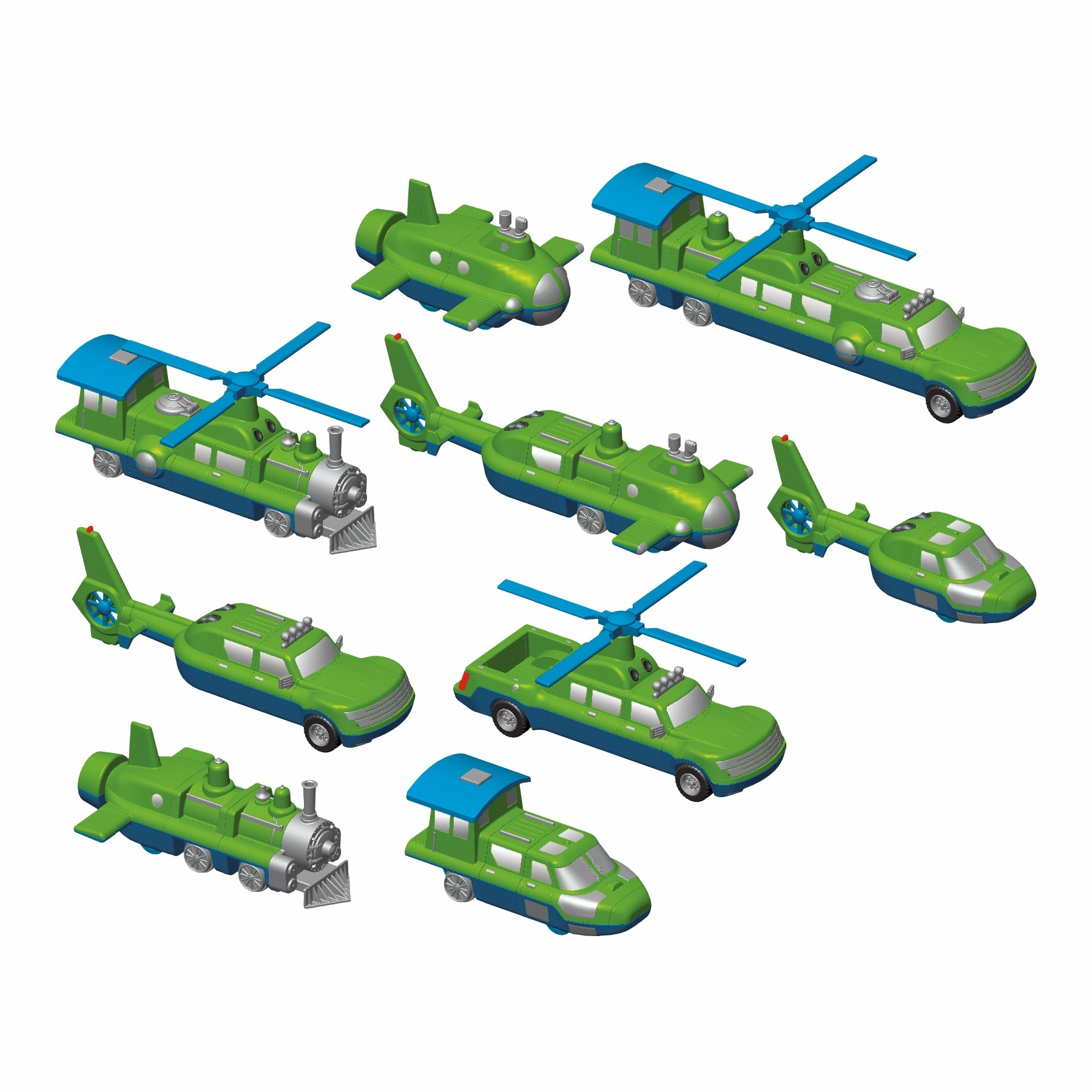 Magnetic Mix or Match Vehicles: Set #2