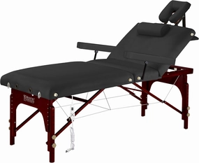 Master Massage 31" Montclair Salon Spa Beauty Therma Top Best Portable Massage Table Bed Couch Package with Deluxe Adjustable Headrest- Black Color with Memory Foam