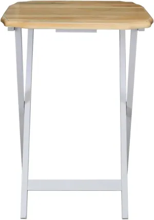 Medallion 2pcs Tray Table Set - Natural/White
