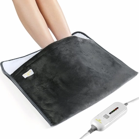 Medical king Foot Warmer Electric Heated Foot Warmer, 3 Temperature Settings, Auto Shut Off, Machine Washable - Flannel Grey Medical King