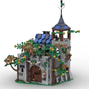 Medieval Forestmen Castle Building Kit, Modular Street Scene Series Building Blocks Set (1190PCS )