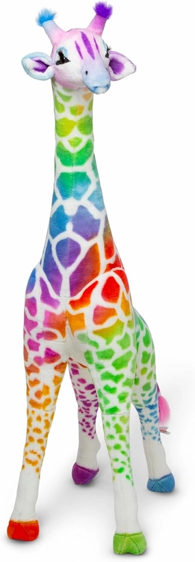 Melissa & Doug Rainbow Giraffe Lifelike Plush